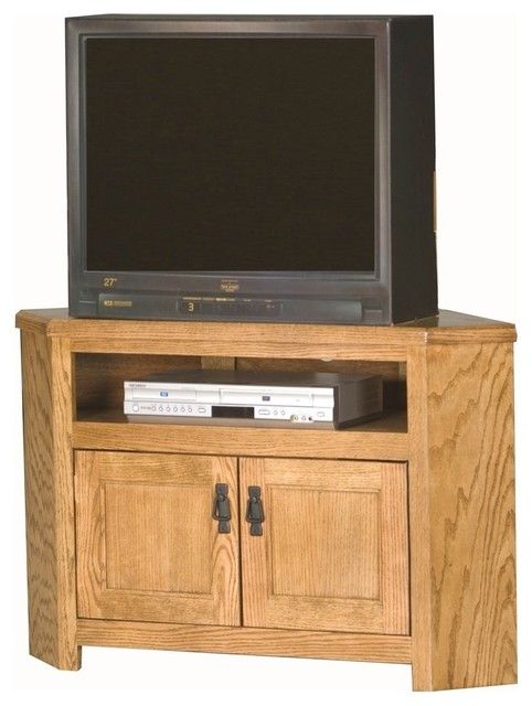 Eagle Furniture 40&amp;quot; Mission Corner Entertainment Console - Transitional ... inside Design elements that make Dark Oak entertainment furniture stand out in modern living spaces