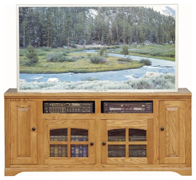 Eagle Furniture Oak Ridge 66" Entertainment Console - Transitional ... with The Evolution of Thin-Screen Technology in Home Entertainment Furniture