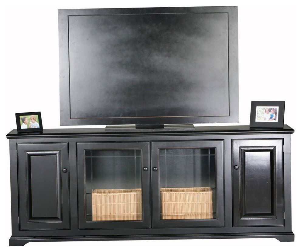 Eagle Furniture Savannah 80" Thin Entertainment Console - Transitional ... in Exploring the Cultural Significance of Flat-Panel Media Consoles