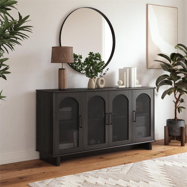 Ebern Designs Eerik Multi Use Console For 65" Tvs & Reviews | Wayfair ... intended for Market Loft Industrial Style 65 Degrees Media Stand/Multi Use Console