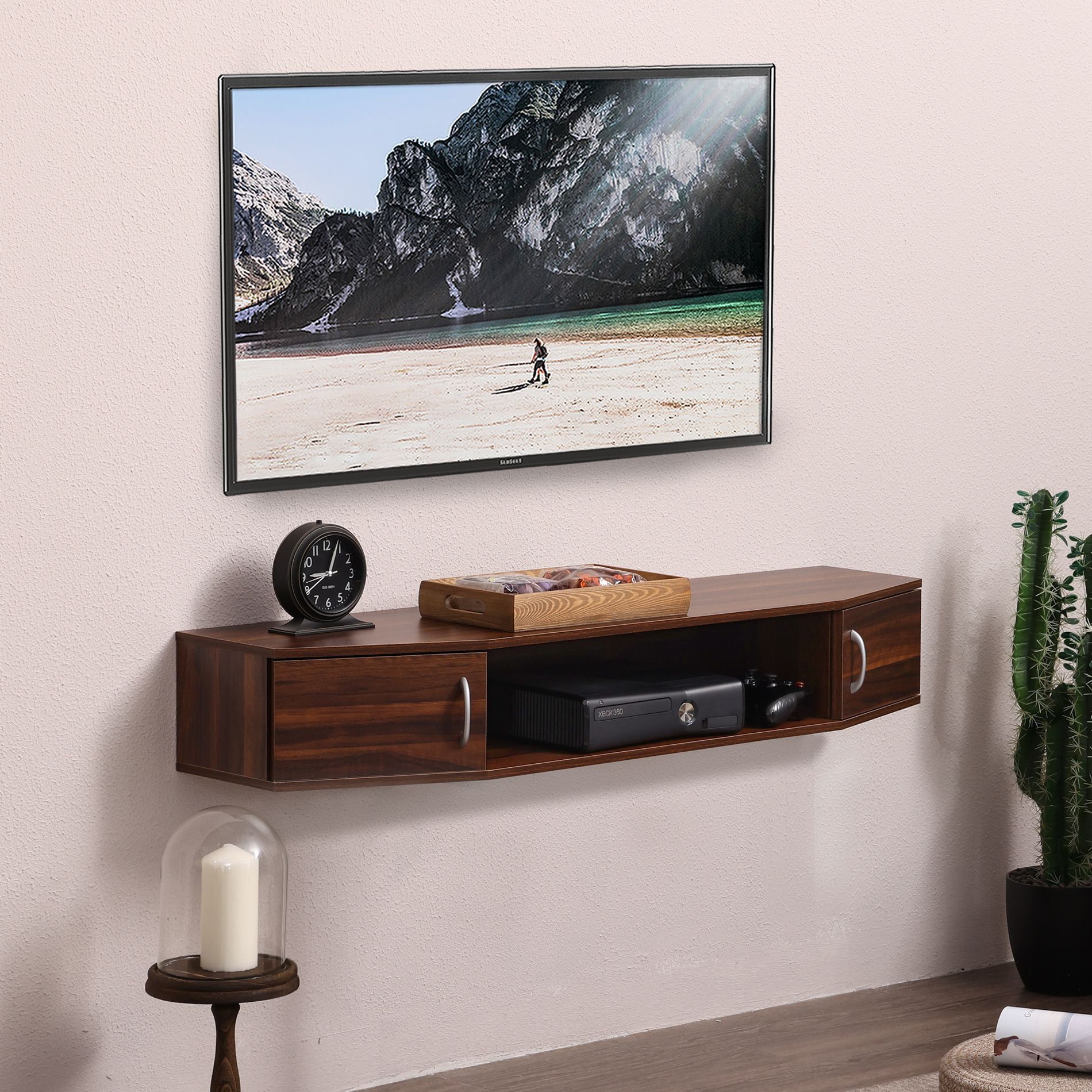 Fitueyes Floating Tv Stand Wall Mounted Entertainment Center Media ... in Wall-Mounted Storage Solutions for Contemporary Living Rooms