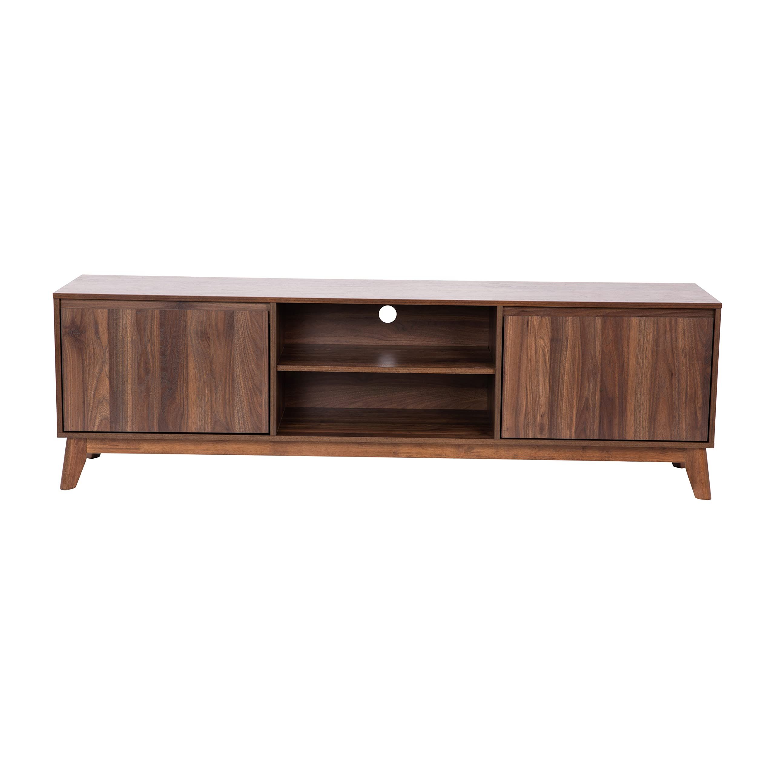 Flash Furniture Hatfield Mid-Century Modern Tv Stand For 65+ Inch Tv's ... within Hatfield Tv Stand/Media Center W/Adjustable Center Shelf, Dual Soft Close Doors