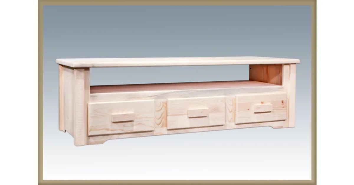 Homestead Sitting Chest/Entertainment Center with Homestead Collection Sitting Chest/Entertainment Center, Ready To Finish