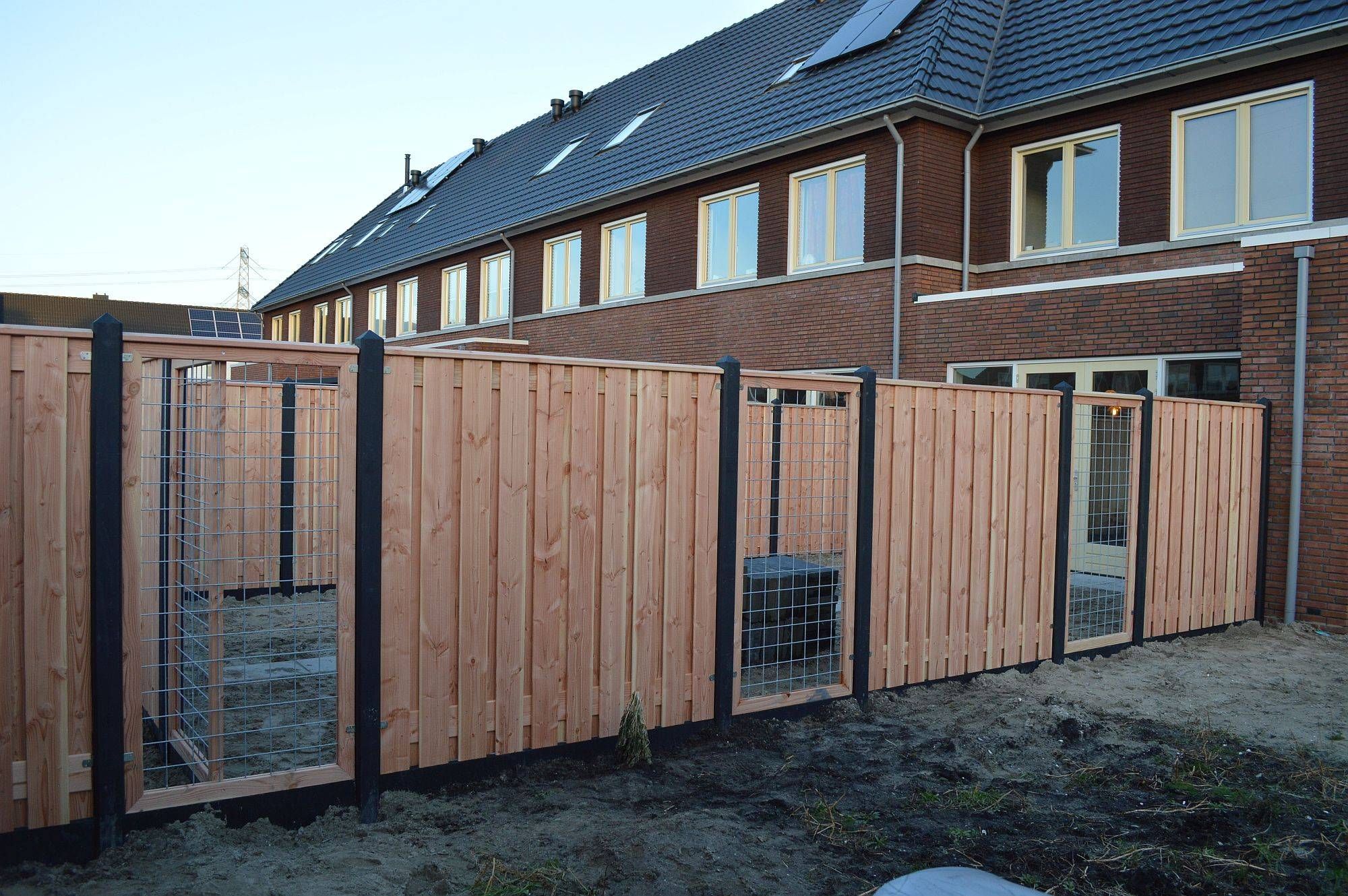 Hout-Beton Schutting Douglas 19+2 Planks Te Rhoon – Schuttingcollectief.nl for Rhoon