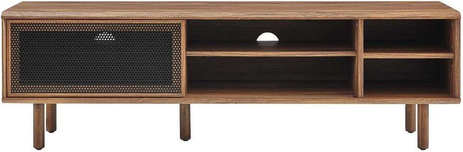 Kurtis 60 Inch Tv Stand In Walnut By Modway | 1Stopbedrooms regarding Comparing MDF particleboard construction methods in contemporary furniture