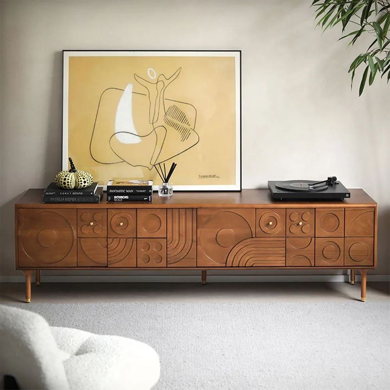 Mid-Century Modern Wood Media Tv Stand - Purchasetv Stand, Modern Tv ... pertaining to Treehorn Tv Stand, Modern Wooden Media Cabinet, 63&amp;quot; Mid Century Tv Storage