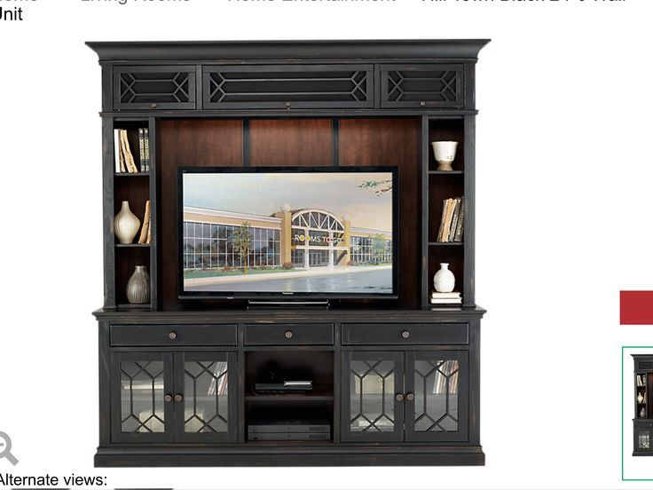 Modern Wood Entertainment Center With Glass Doors for Eagle Furniture American Premiere 47&amp;quot; Entertainment Console, Iron Ore