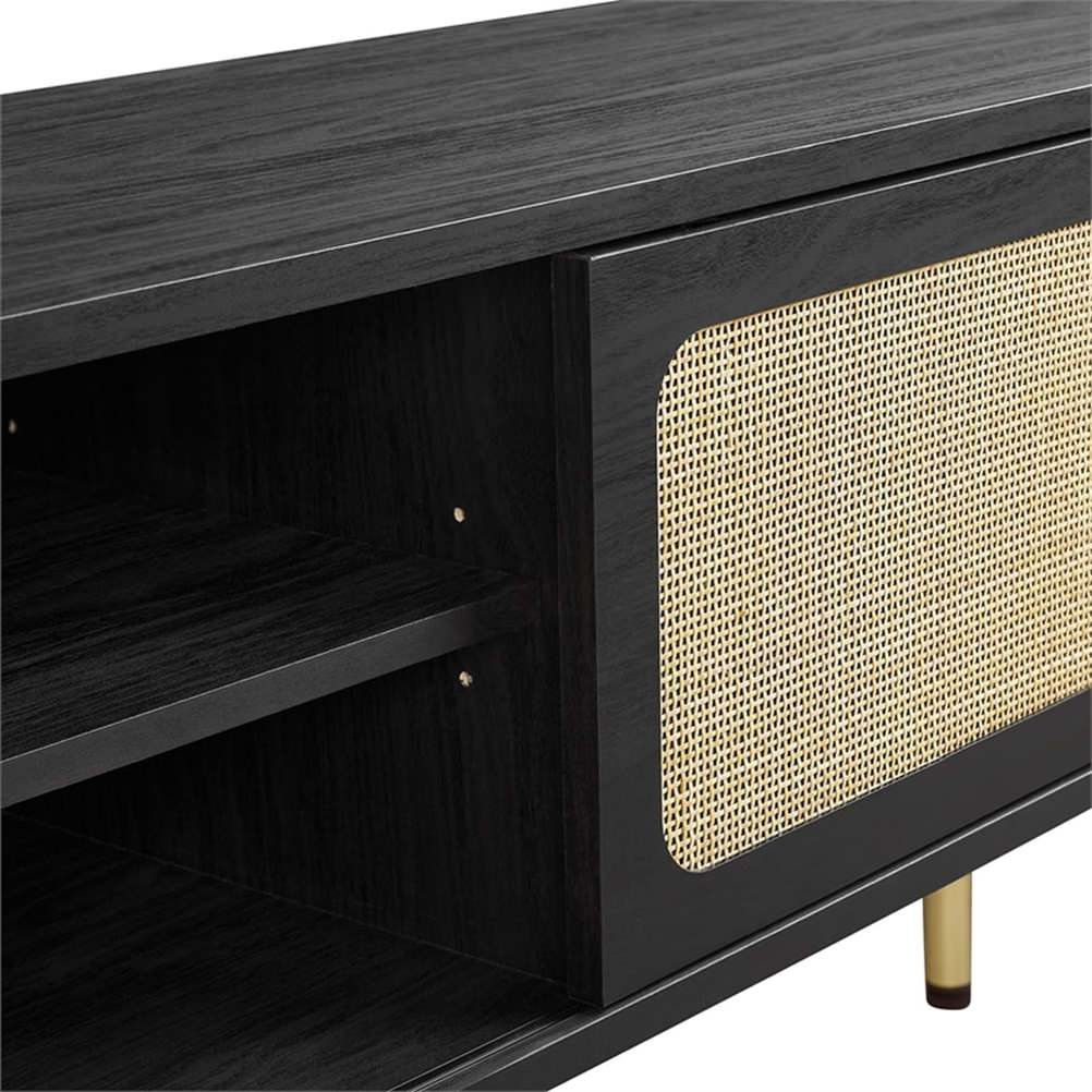 Modway Cambria Rattan And Particleboard Tv Stand For Tvs Up To 60" In ... in Modway Cambria Rattan And Particleboard Tv Stand For Tvs Up To 60" In Black