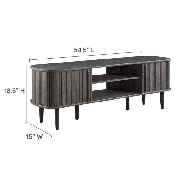 Modway Contour 55&amp;quot; Tv Stand &amp;amp; Reviews | Wayfair | 55 Tv Stand ... regarding Modway Contour Rubberwood And Mdf Wood Tv Stand For Tvs Up To 60&amp;quot; In Charcoal