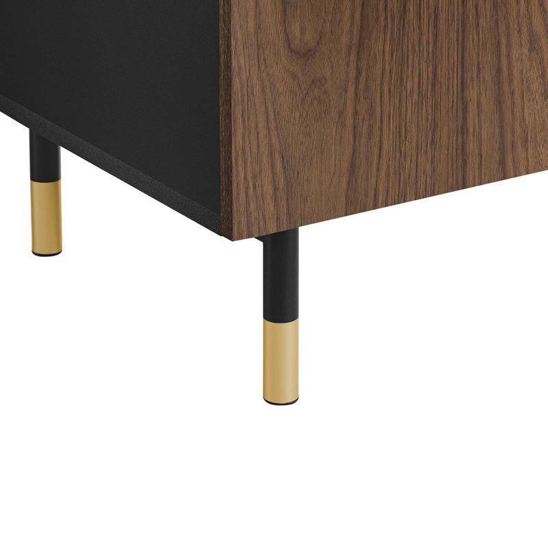 Modway Nexus 60" Tv Stand | Wayfair for Modway Nexus Metal & Wood Tv Stand For Tvs Up To 65" In Black And Walnut