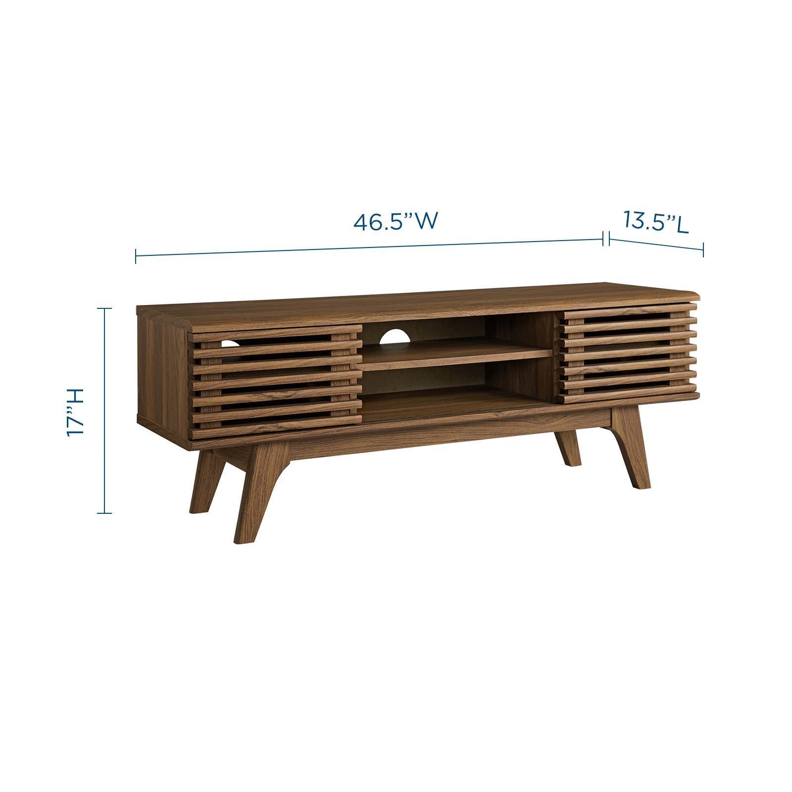Modway Render 46" Media Console Tv Stand Eei-3837 In 2024 | Tv Console ... pertaining to Modway Render Particleboard And Laminate Tv Stand For Tvs Up To 66" In Charcoal