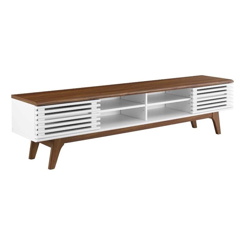 Modway Render 70&amp;quot;W Modern Wood Tv Stand For Tvs Up To 78&amp;quot; In Walnut ... regarding Understanding the role of media furniture in contemporary living spaces