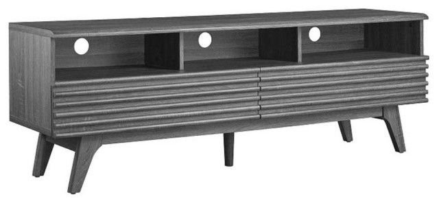 Modway Render Particleboard And Laminate Tv Stand For Tvs Up To 66&amp;quot; In ... intended for Choosing the right wood composite for your 60 inch television mounting needs