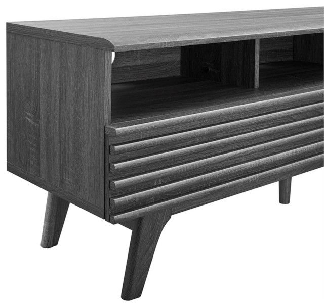 Modway Render Particleboard And Laminate Tv Stand For Tvs Up To 66" In ... within Modway Render Particleboard And Laminate Tv Stand For Tvs Up To 66" In Charcoal