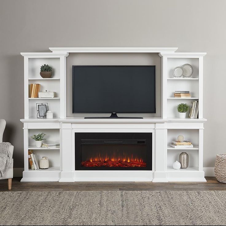 Monte Vista Electric Fireplace Tv Stand In White | Electric Fireplace ... pertaining to Real Flame Monte Vista Electric Fireplace Entertainment Center In White