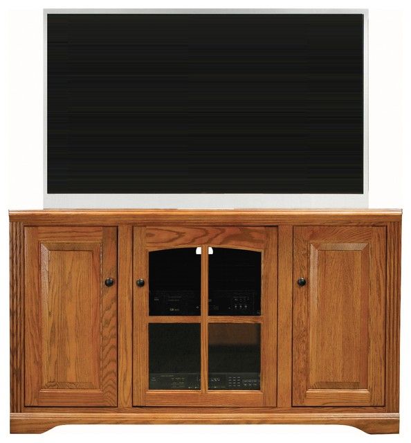 Oak Ridge Thin 55&amp;quot; Tall Corner Entertainment Console - Transitional ... with regard to Understanding the Appeal of Eagle Furniture&amp;#039;s Coastal-Themed Entertainment Console Collection