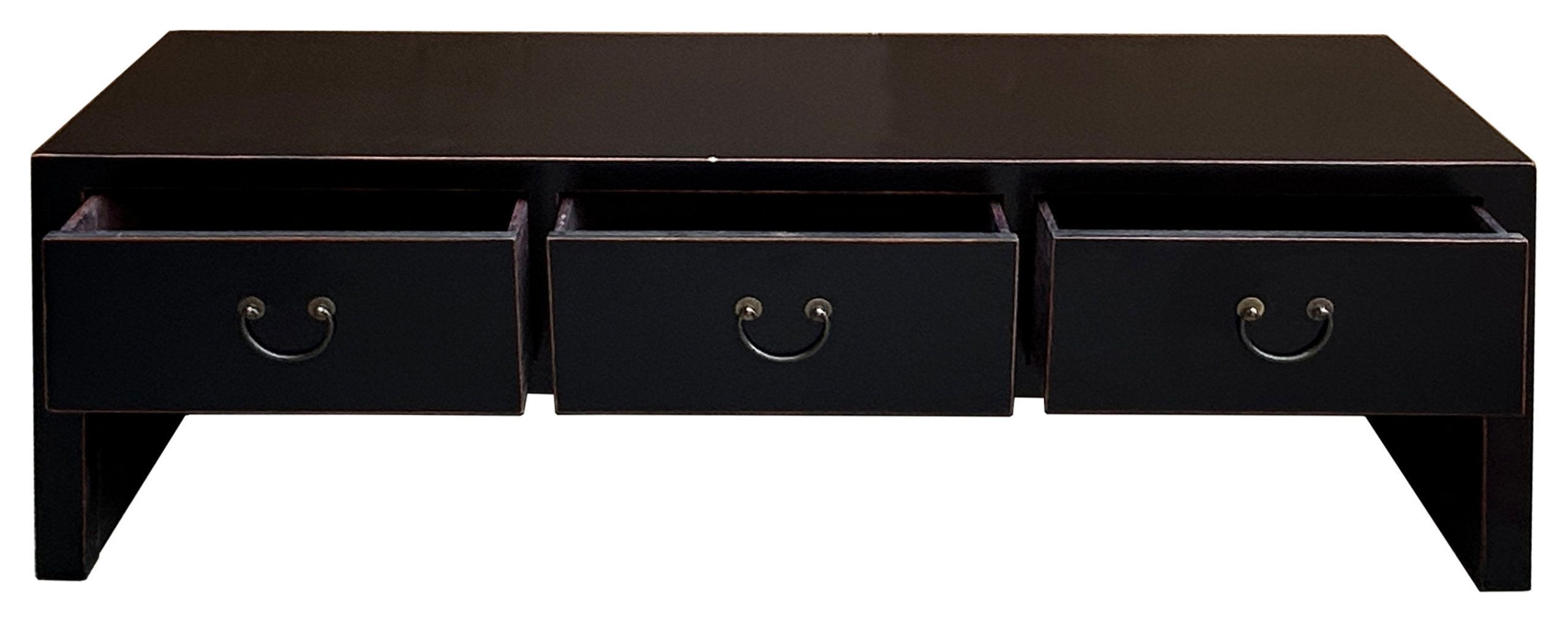Oriental Black 3 Drawers Trapezoid Low Tv Stand Console Table Cabinet ... for Oriental Black 3 Drawers Trapezoid Low Tv Stand Console Table Cabinet Hws4241