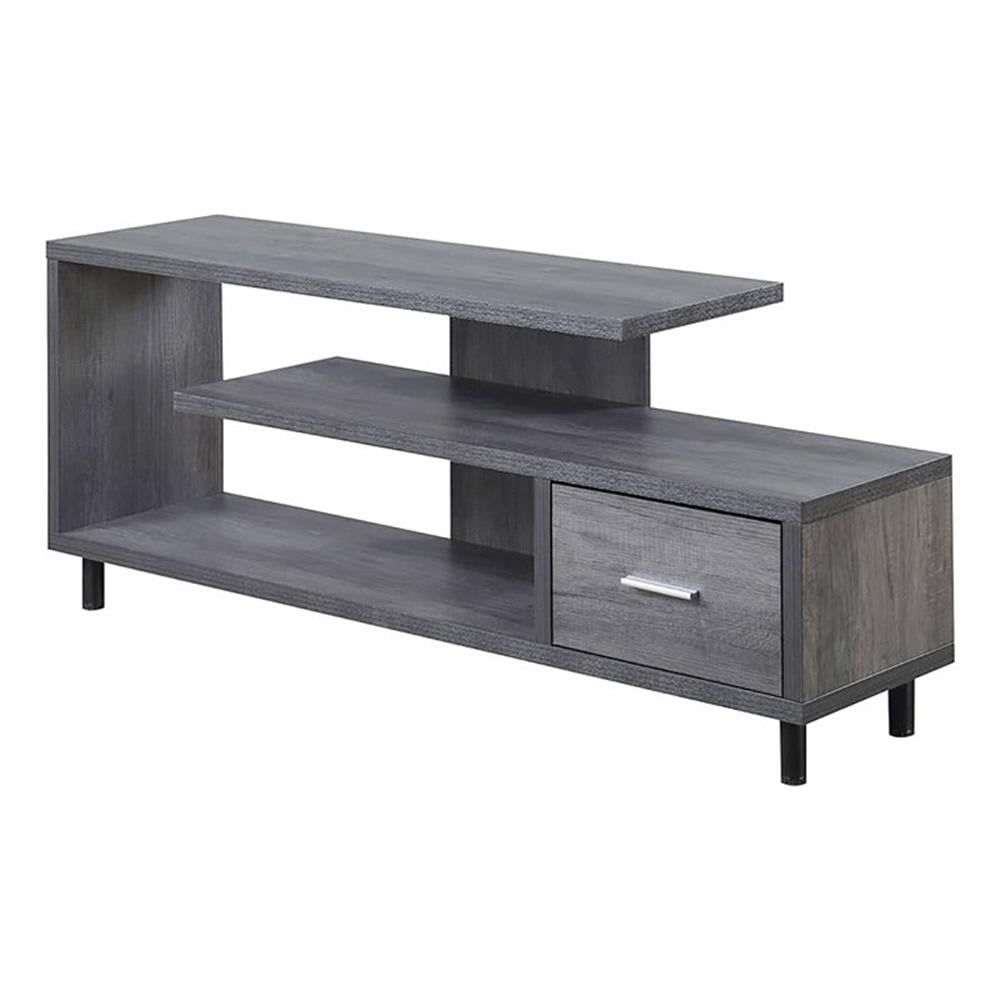 Pemberly Row Modern Wood Tv Stand For Tvs Up To 60" In Weathered Gray ... for Building better viewing experiences with the Modway Iterate TV stand