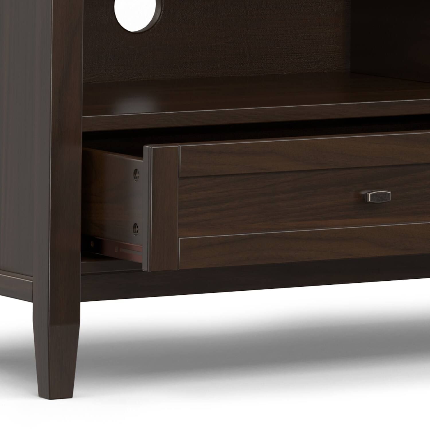 Questions And Answers: Simpli Home Warm Shaker Solid Wood 72 Inch Low ... for Warm Shaker Solid Wood Tv Media Stand In Russet Brown For Tvs Up To 50 Inches