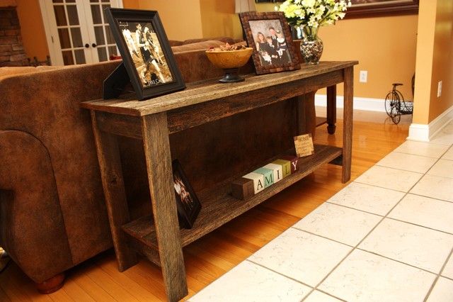 Reclaimed Oak Sofa Table - Rustic - Console Tables - Atlanta - By What ... throughout Madison County Rustic Reclaimed Solid Wood Farmhouse Sofa 50 Sofa Table