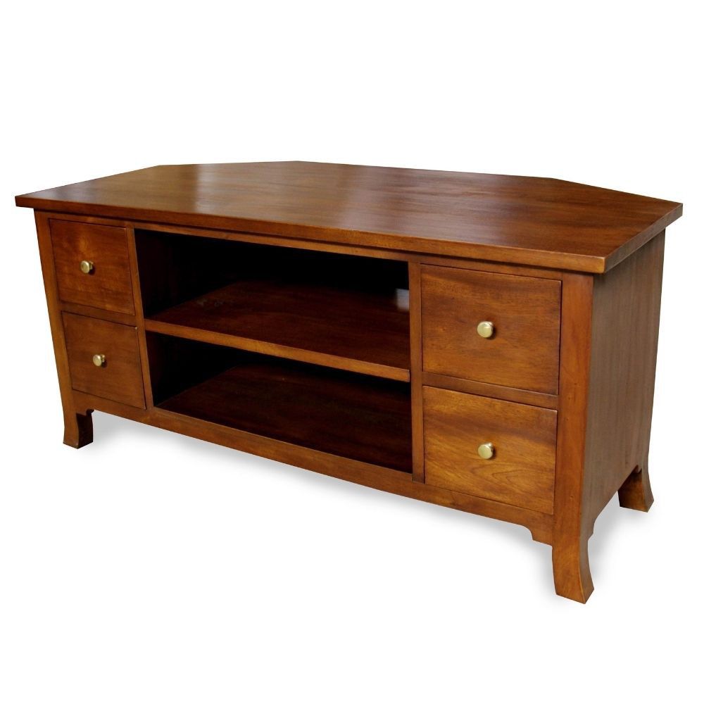 Rosalind Wheeler Mahogany Solid Wood Tv Stand For Tvs Up To 48 ... pertaining to Solid Wood 48 Inch Wide Tv Media Stand And In Mahogany Brown For Tvs Up To