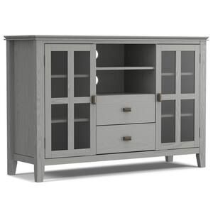 Simpli Home Artisan Solid Wood 53 In. Wide Transitional Tv Media Stand ... with Creating visual balance with farmhouse style wood accents