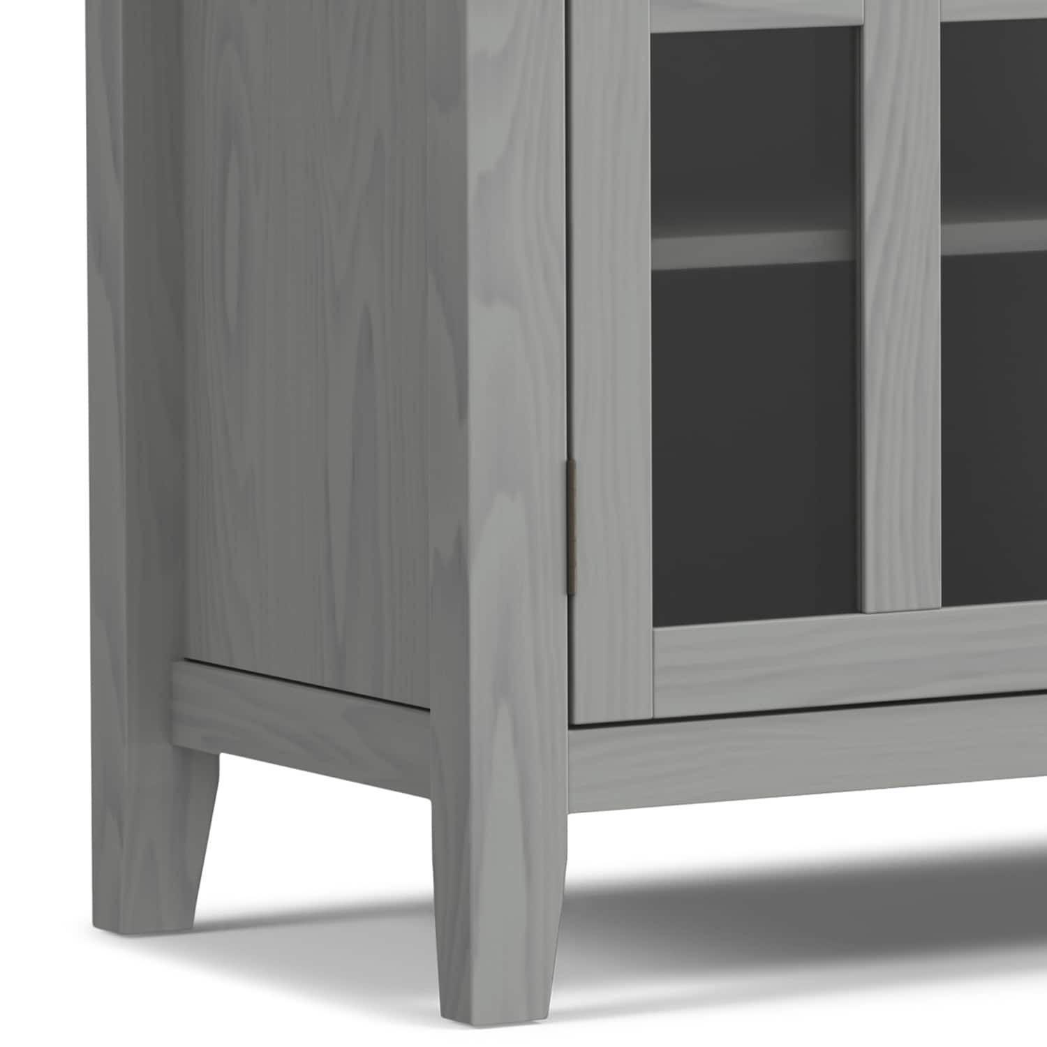 Simpli Home Artisan Solid Wood 53 Inch Wide Contemporary Tv Media Stand ... with regard to Artisan Solid Wood Tall Tv Media Stand In Black For Tvs Up To 60 Inches