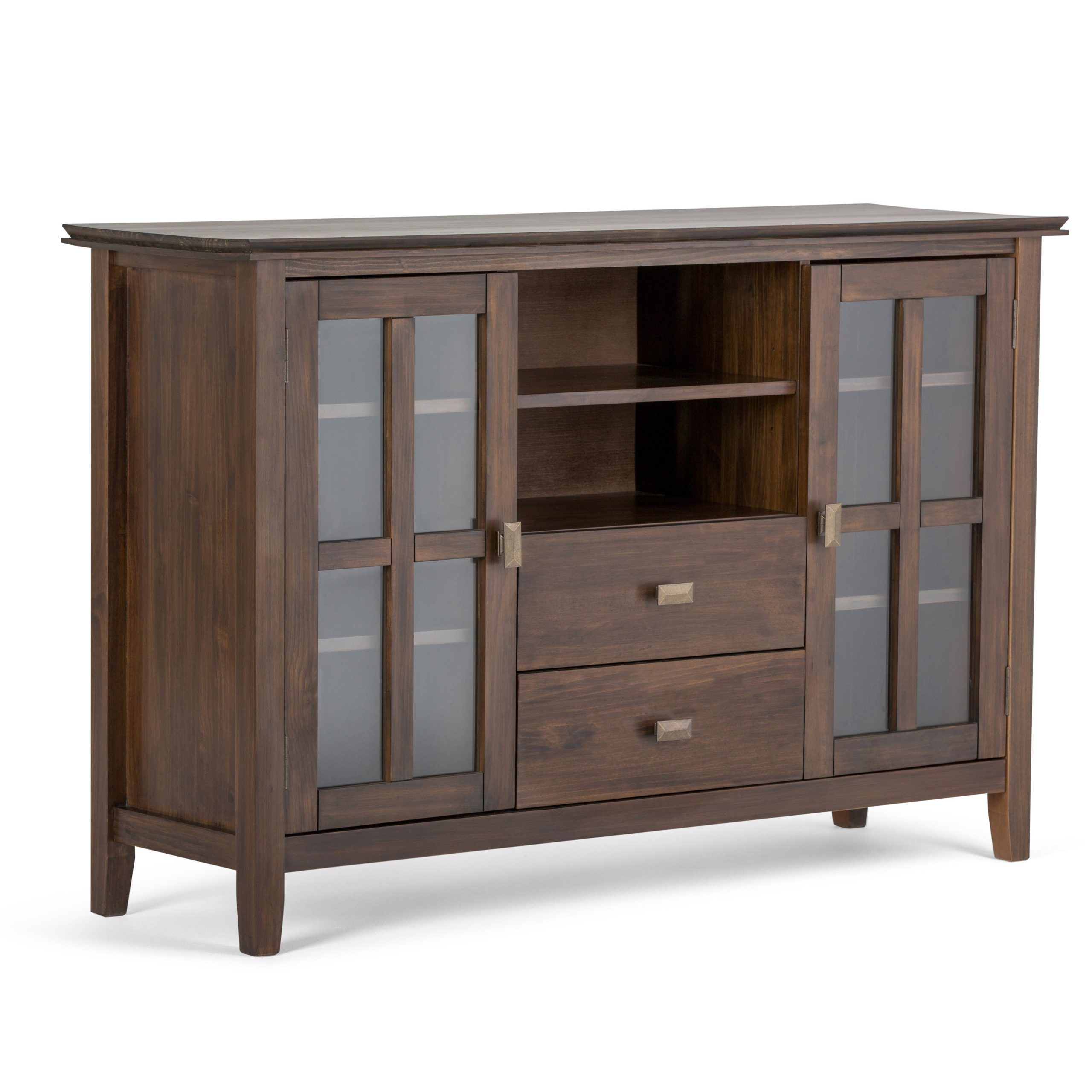 Simpli Home Artisan Solid Wood Tall Tv Media Stand For Tvs Up To 60 ... throughout Exploring the Benefits of Wooden TV Stands Over Other Materials