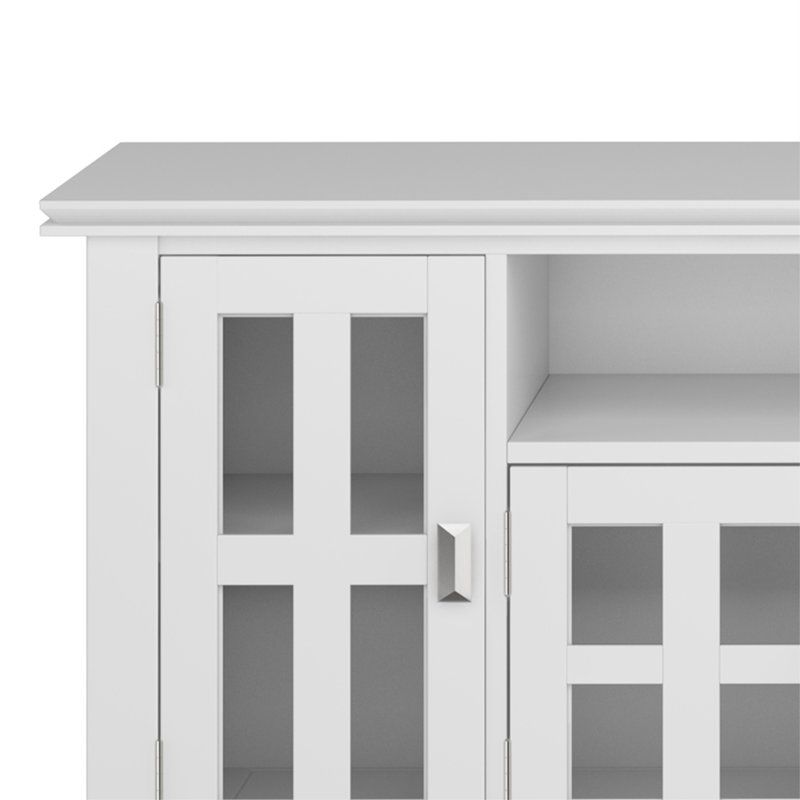Simpli Home Artisan Solid Wood Tv Stand For Tvs Up To 78" & Reviews ... pertaining to Modern interior design trends featuring white wooden TV units