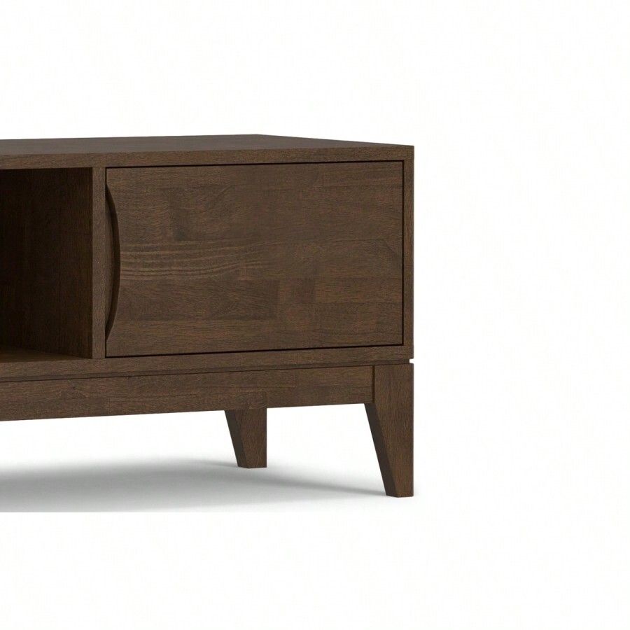 Simpli Home Harper 72 Inch Low Tv Media Stand Solid Hardwood With ... with regard to Understanding the Benefits of Solid Hardwood Media Furniture