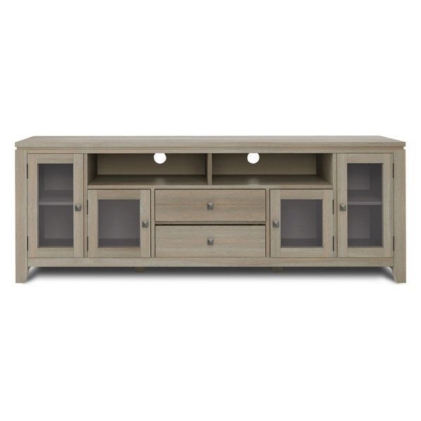 Solid Wood 72 Inch Wide Tv Media Stand In Distressed Grey For Tvs Up To ... throughout Connaught Solid Wood 72&amp;quot; Wide Tv Stand For Tvs Up To 80&amp;quot;, Fog Grey