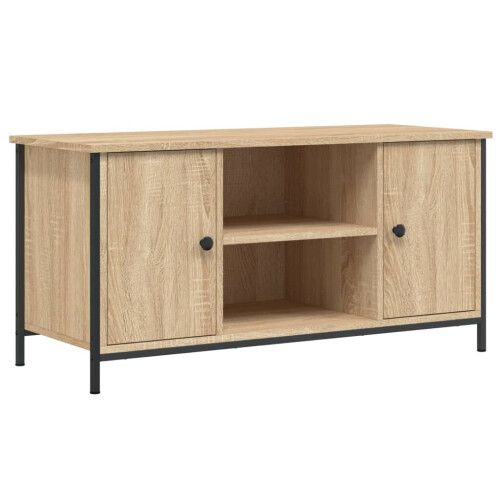 (Sonoma Oak) Vidaxl Tv Cabinet Tv Unit Sideboard Media Unit Side ... pertaining to Maintaining white engineered wood furniture for long-lasting appeal