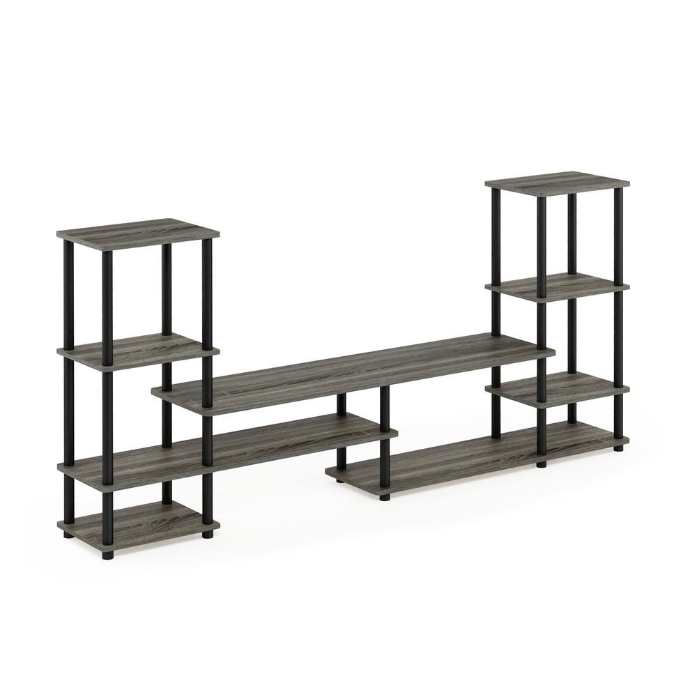 Turn-N-Tube Grand Entertainment Center, French Oak Grey/Black for Transforming Living Rooms with the Turn-N-Tube Grand Entertainment Center