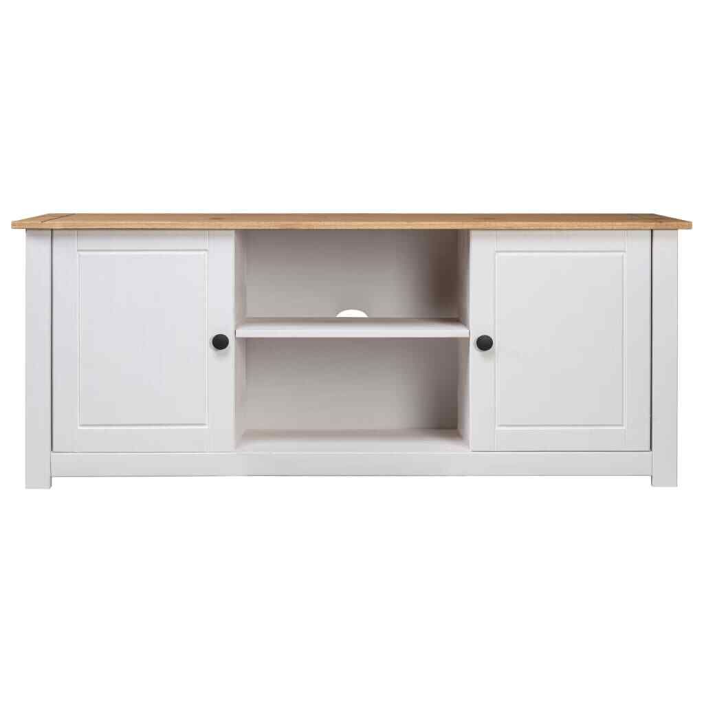 Tv Cabinet White 120X40X50 Cm Solid Pine Wood Panama Range Vidaxl | Ebay in How to Choose the Right Corner TV Cabinet for Your Living Space