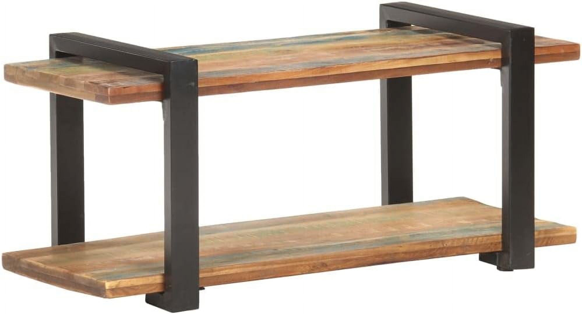 Tv Stand - Industrial Style Solid Acacia Wood And Powder-Coated Iron ... pertaining to The craftsmanship behindvidaXL TV cabinet construction techniques