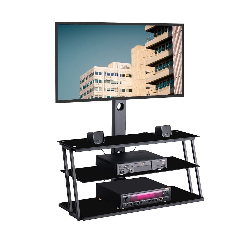 Veryke Multi-Function Angle And Height Adjustable Tempered Glass Tv ... throughout Exploring the benefits of adjustable height TV mounting solutions