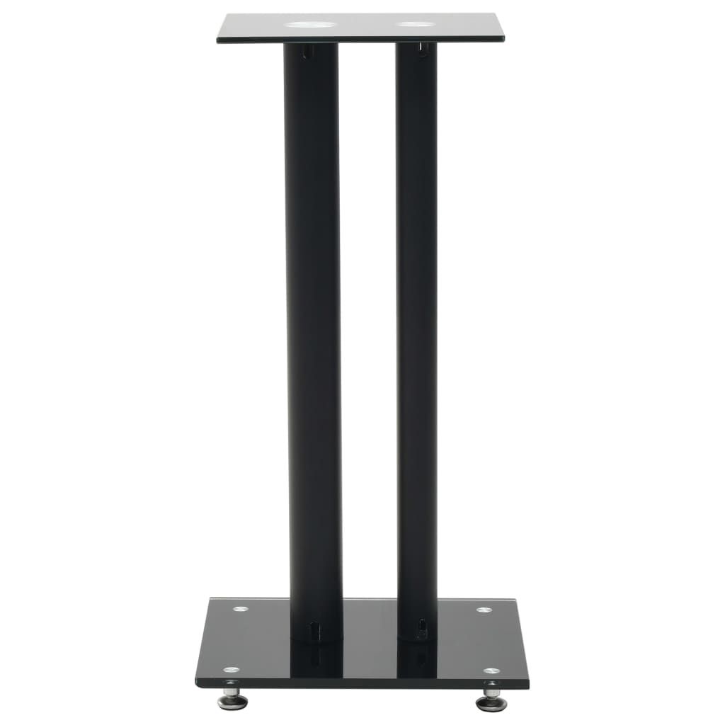 Vidaxl Speaker Stands 2 Pcs Tempered Glass 2 Pillars Design Black ... regarding Exploring the ergonomic benefits of silver pillar speaker systems