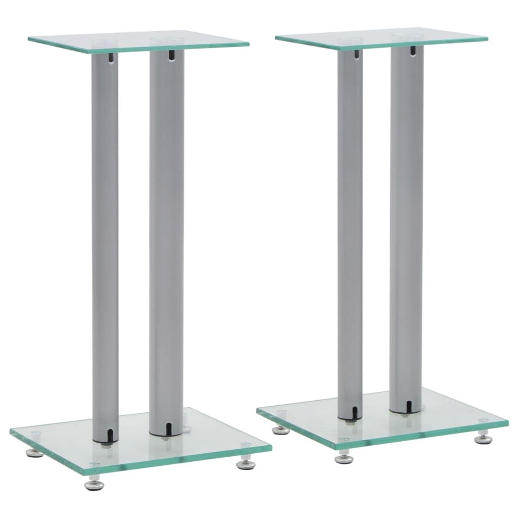 Vidaxl Speaker Stands 2 Pcs Tempered Glass 2 Pillars Design Silver ... with Exploring the ergonomic benefits of silver pillar speaker systems