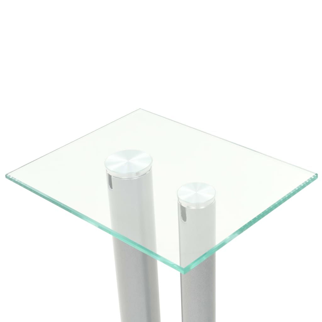 Vidaxl Speaker Stands 2 Pcs Tempered Glass 2 Pillars Design Silver ... with regard to Exploring the ergonomic benefits of silver pillar speaker systems