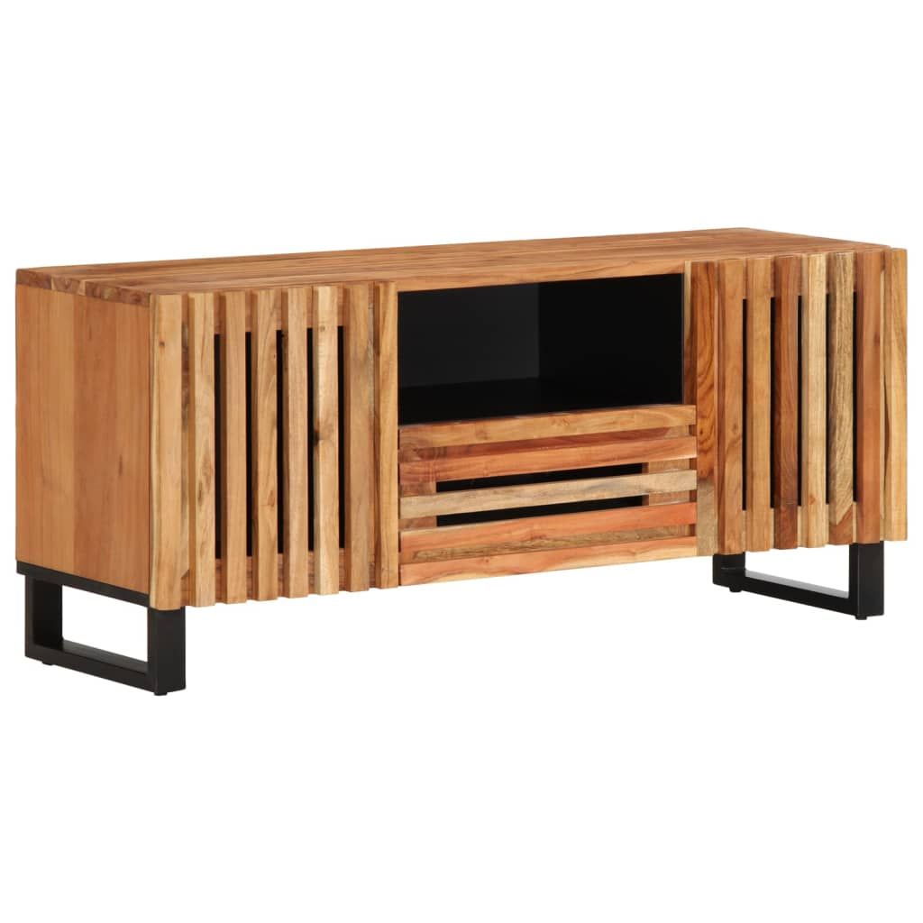 Vidaxl Tv Cabinet 100X34X46 Cm Solid Wood Acacia | Vidaxl.co.uk pertaining to Inside look at how vidaXL designs their medium-sized tv cabinet with solid acacia wood