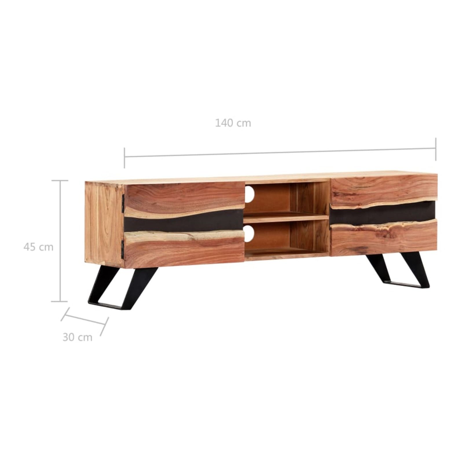 Vidaxl Tv Cabinet 140X30X45 Cm Solid Acacia Wood - Bunnings Australia with regard to Inside look at how vidaXL designs their medium-sized tv cabinet with solid acacia wood