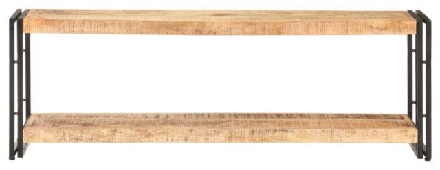 Vidaxl Tv Stand Entertainment Center Console Media Cabinet Solid Wood ... throughout Creating visual harmony with natural wood television stands