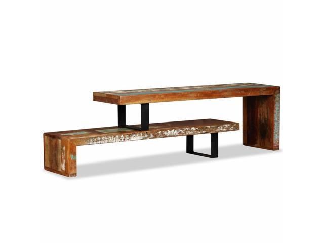 Vidaxl Tv Stand Monitor Stand Desktop Stand Tv Console Solid Reclaimed ... inside Design Tips for Integrating Console Units into Small Apartment Layouts