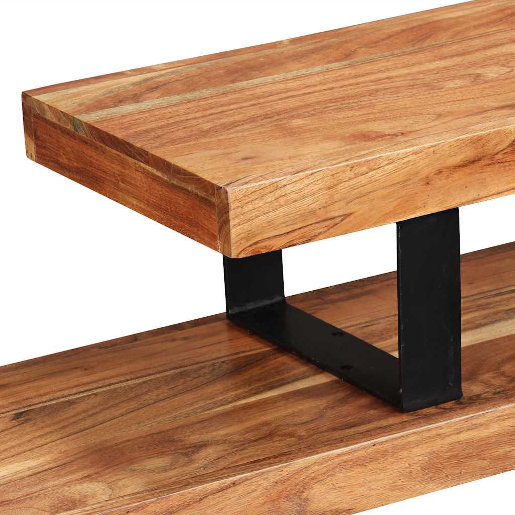 Vidaxl Tv Stand Solid Acacia Wood | Vidaxl.com.au regarding Vidaxl Adjustable Tv Stand/ Tv Table, Solid Acacia Wood 45.3X11.8X15.7 Inches