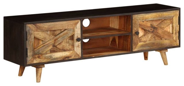 Vidaxl Tv Stand Tv Unit Sideboard Tv Console Media Cabinet Solid Mango ... for Vidaxl Tv Stand Tv Unit Sideboard Home Tv Console Media Unit Solid Mango Wood
