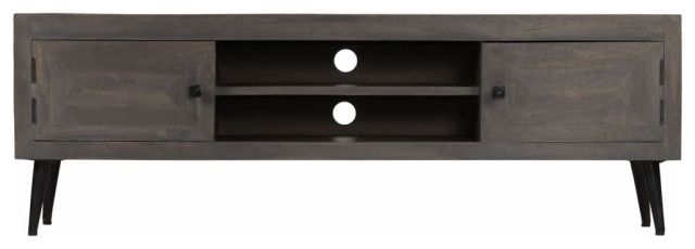 Vidaxl Tv Stand Tv Unit Sideboard Tv Console Media Cabinet Solid Mango ... intended for Vidaxl Tv Stand Tv Unit Sideboard Tv Unit Cabinet Gray Solid Rough Mango Wood