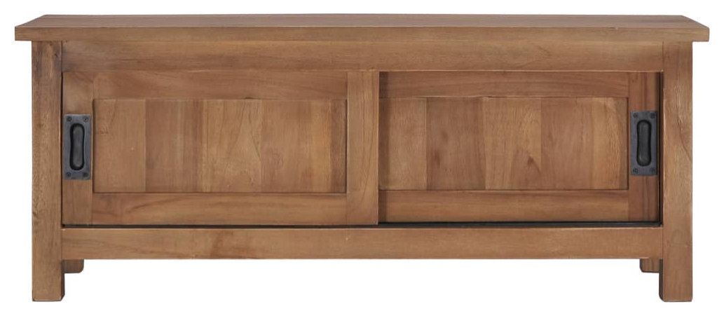 Vidaxl Tv Stand Tv Unit Sideboard Tv Console Media Cabinet Solid Teak ... intended for Exploring the craftsmanship behind vidaXL's solid teak television furniture