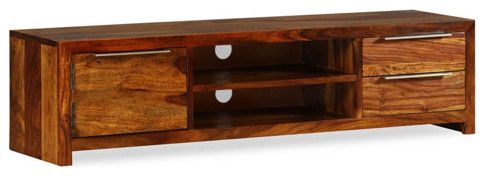 Vidaxl Tv Stand Tv Unit Sideboard Tv Console Media Cabinet Solid ... throughout Maximizing Your Entertainment Setup with Quality TV Console Units