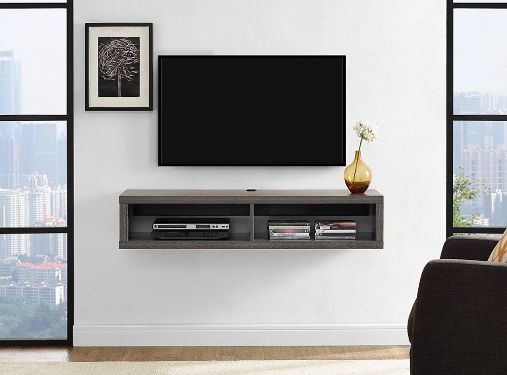 Wall Mounted Tv Console Entertainment Center Wall Decor Shelve Storage ... with Wall Mounted Tv Console Entertainment Center Wall Decor Shelve Storage 48-Inch