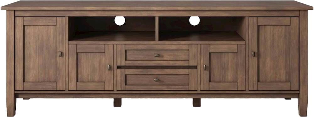 Warm Shaker Solid Wood 72 In Wide Tv Media Stand &amp;amp; For Tvs Up To 80 ... with Warm Shaker Solid Wood 72 Inch Tv Media Stand In Black For Tvs Up To 80 Inches